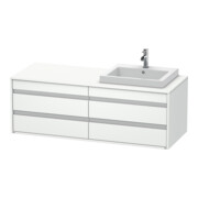 Duravit Meuble sous-lavabo Ketho 140x55x49,6 cm, 4 tiroirs, blanc mat, droite