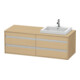 Duravit Meuble sous lavabo Ketho 140x55x49,6 cm, 4 tiroirs, droite, chêne naturel-1