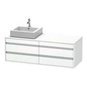 Duravit Meuble sous-lavabo Ketho 140x55x49,6 cm, 4 tiroirs, gauche, blanc mat-1