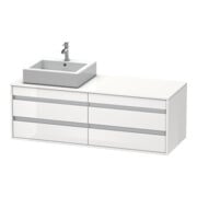 Duravit Meuble sous-lavabo Ketho 140x55x49,6 cm, f AWT, 4 tiroirs, B gauche, blanc œuf-4