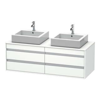 Duravit Meuble sous-lavabo Ketho 140x55x49,6 cm, f AWT, 4 tiroirs, blanc mat
