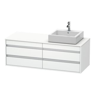 Duravit Meuble sous-lavabo Ketho 140x55x49,6 cm, f AWT, 4 tiroirs, blanc mat