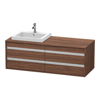 Duravit Meuble sous lavabo Ketho 140x55x49,6 cm, f EWT, 4 tiroirs, B L, N foncé