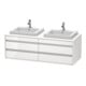 Duravit Meuble sous-lavabo Ketho 140x55x49,6 cm, f EWT, 4 tiroirs, blanc brillant, chêne naturel-4