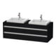 Duravit Meuble sous-lavabo Ketho 140x55x49,6 cm, f EWT, 4 tiroirs, blanc mat, blanc brillant-1
