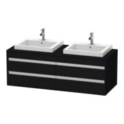 Duravit Meuble sous-lavabo Ketho 140x55x49,6 cm, f EWT, 4 tiroirs, blanc mat, blanc brillant