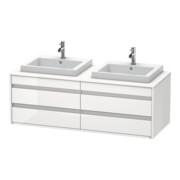 Duravit Meuble sous-lavabo Ketho 140x55x49,6 cm, f EWT, 4 tiroirs, blanc mat, blanc brillant-2