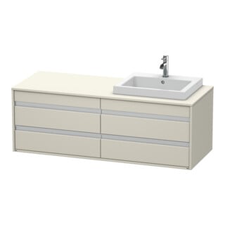 Duravit Meuble sous-lavabo Ketho 140x55x49,6 cm, f EWT, 4 tiroirs, droite, taupe