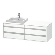 Duravit Meuble sous lavabo Ketho 140x55x49,6 cm, f EWT, 4 tiroirs, gauche, blanc mat