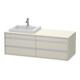 Duravit Meuble sous-lavabo Ketho 140x55x49,6 cm, f EWT, 4 tiroirs, gauche, Taupe-1