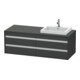 Duravit Meuble sous lavabo Ketho 140x55x49,6 cm, f EWT, 4 tiroirs, gris mat-1
