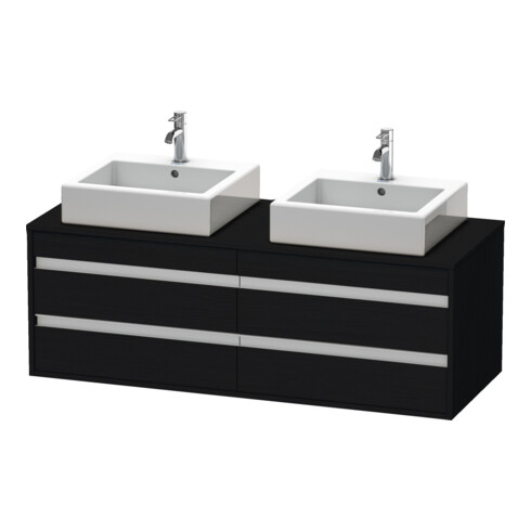 Duravit Meuble sous-lavabo Ketho 140x55x49,6 cm, pour AWT, 4 tiroirs, blanc brillant, blanc mat