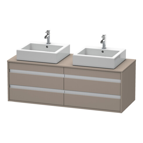 Duravit Meuble sous-lavabo Ketho 140x55x49,6 cm, pour AWT, 4 tiroirs, blanc brillant, mat