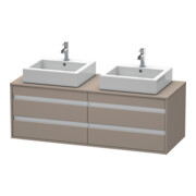 Duravit Meuble sous-lavabo Ketho 140x55x49,6 cm, pour AWT, 4 tiroirs, blanc brillant, mat