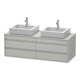 Duravit Meuble sous lavabo Ketho 140x55x49,6 cm, pour AWT, 4 tiroirs, blanc brillant, mat beige-1