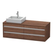Duravit Meuble sous lavabo Ketho 140x55x49,6 cm, pour AWT, 4 tiroirs, bois laqué, noyer foncé-1