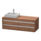 Duravit Meuble sous-lavabo Ketho 140x55x49,6 cm, pour AWT, 4 tiroirs, bois naturel-1