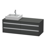 Duravit Meuble sous lavabo Ketho 140x55x49,6 cm, pour AWT, 4 tiroirs, gris mat-1