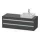 Duravit Meuble sous-lavabo Ketho 140x55x49,6 cm, pour AWT, 4 tiroirs, gris mat-1