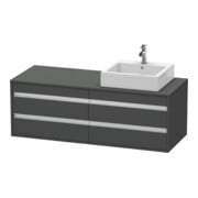 Duravit Meuble sous-lavabo Ketho 140x55x49,6 cm, pour AWT, 4 tiroirs, gris mat