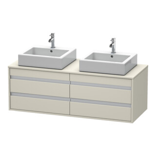 Duravit Meuble sous-lavabo Ketho 140x55x49,6 cm, pour AWT, 4 tiroirs, taupe