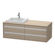 Duravit Meuble sous lavabo Ketho 140x55x49,6 cm, pour EWT, 4 tiroirs, B gauche, laqué-1