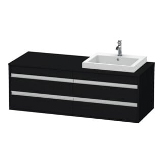 Duravit Meuble sous-lavabo Ketho 140x55x49,6 cm, pour EWT, 4 tiroirs, blanc, droite
