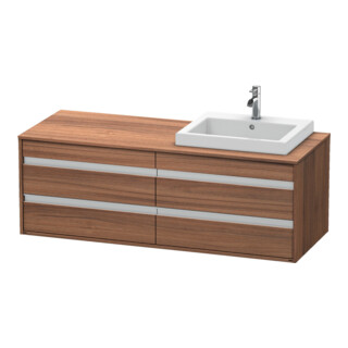 Duravit Meuble sous-lavabo Ketho 140x55x49,6 cm, pour EWT, 4 tiroirs, bois naturel