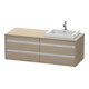Duravit Meuble sous-lavabo Ketho 140x55x49,6 cm, pour EWT, 4 tiroirs, droite, blanc mat-1