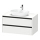 Duravit Meuble sous lavabo Ketho.2 100x55 cm, blanc mat, 1 découpe, suspendu-1
