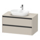 Duravit Meuble sous-lavabo Ketho.2 100x55 cm, T m, Pl m 1 découpe, suspendu-1