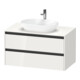 Duravit Meuble sous-lavabo Ketho.2 100x55cm, blanc, placage avec 1 découpe, suspendu-1