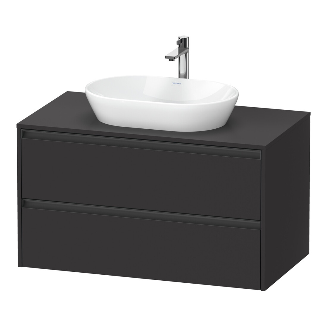 Duravit Meuble sous lavabo Ketho.2 100x55cm, gris, plan m 1 découpe, suspendu