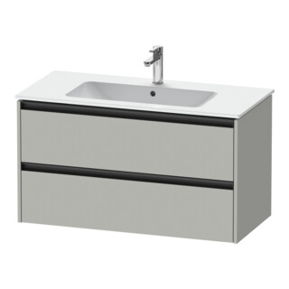 Duravit Meuble sous-lavabo Ketho.2 101x48 cm, béton gris, 2 tiroirs, suspendu