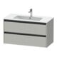 Duravit Meuble sous-lavabo Ketho.2 101x48 cm, béton gris, 2 tiroirs, suspendu-1