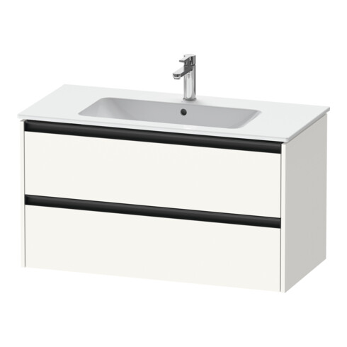 Duravit Meuble sous-lavabo Ketho.2 101x48 cm, blanc mat, 2 tiroirs, suspendu