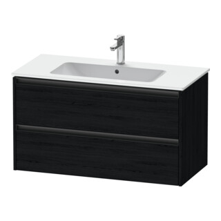 Duravit Meuble sous lavabo Ketho.2 101x48 cm, blanc œuf, 2 tiroirs, suspendu