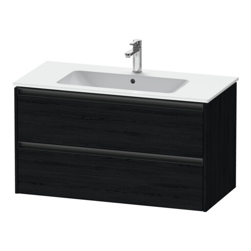 Duravit Meuble sous lavabo Ketho.2 101x48 cm, blanc œuf, 2 tiroirs, suspendu