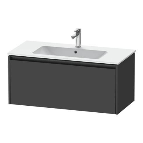 Duravit Meuble sous-lavabo Ketho.2 101x48 cm, graphite mat, 1 tiroir, suspendu