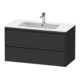 Duravit Meuble sous lavabo Ketho.2 101x48 cm, graphite mat, 2 tiroirs, suspendu-1
