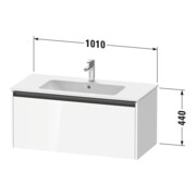 Duravit Meuble sous lavabo Ketho.2 101x48 cm, lin, 1 tiroir, suspendu-3