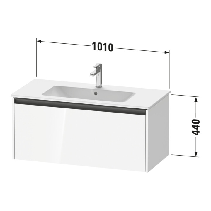 Duravit Meuble sous lavabo Ketho.2 101x48 cm, lin, 1 tiroir, suspendu