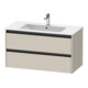 Duravit Meuble sous-lavabo Ketho.2 101x48 cm, taupe, 2 tiroirs, suspendu-1