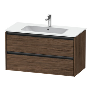 Duravit Meuble sous lavabo Ketho.2 101x48cm, noyer foncé, 2 tiroirs, suspendu
