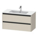 Duravit Meuble sous lavabo Ketho.2 101x48cm, tau mat, 2 tiroirs, suspendu-1