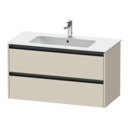 Duravit Meuble sous lavabo Ketho.2 101x48cm, tau mat, 2 tiroirs, suspendu