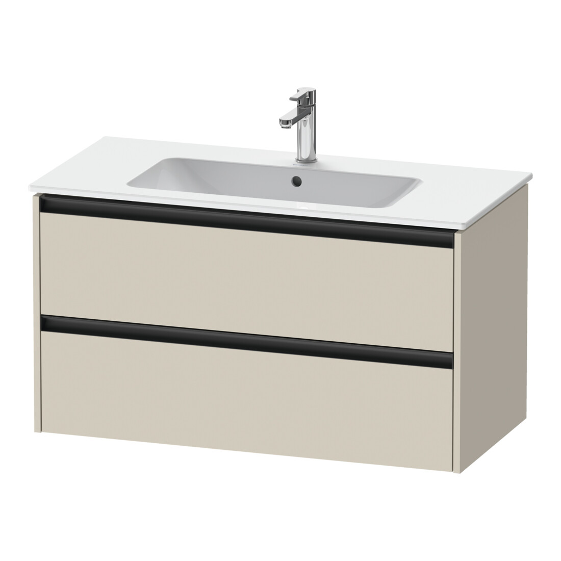 Duravit Meuble sous lavabo Ketho.2 101x48cm, tau mat, 2 tiroirs, suspendu