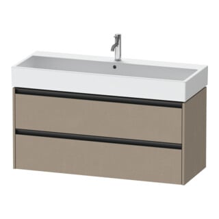Duravit Meuble sous lavabo Ketho.2 118,4x46 cm, beige, 2 tiroirs, suspendu