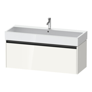 Duravit Meuble sous-lavabo Ketho.2 118,4x46 cm, blanc brillant, 1 tiroir, suspendu