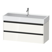 Duravit Meuble sous-lavabo Ketho.2 118,4x46 cm, blanc laqué, 2 tiroirs, suspendu-1